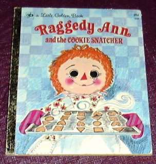 This is a Little Golden Book titled Raggedy Ann and the Cookie 