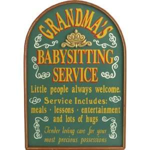  Grandmas Babysitting Service Sign