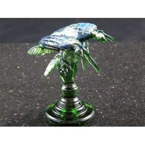   Paul Labrie   Small Double Turtle Art Glass Sculpture