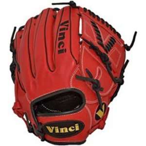  Vinci 11.75 Red Infield 2 Piece Web Baseball Glove RED 