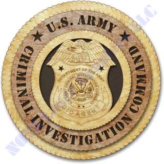 Army CID Special Agent Badge Birch Wall Plaque  