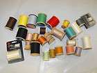 VTG Sewing Thread Some on Wooden Spools Lot of 24 Spools Filament 