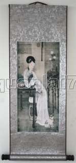   /Japanese SCROLL PAINTING old antiquity & beautiful women  