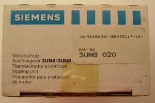 Siemens 3UN8 020 Thermal Motor Protection Unit ++ NEW +  