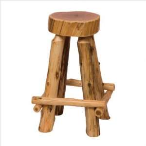 Fireside Lodge 16214 / 16215 Traditional Cedar Log Slab Barstool with 