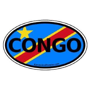 Congo Democratic Republic Flag Africa State Car Bumper Sticker Decal 