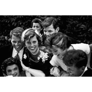  John & Jackie Kennedy Wedding Party 1953 8x12 Silver 