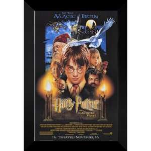  Harry Potter Sorcerers Stone 27x40 FRAMED Movie Poster 