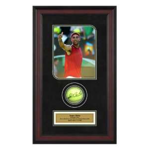  James Blake Australian Open Framed Autographed Tennis Ball 