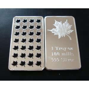  .999 Fine Silver Maple Leaf Art Bar *KromeProducts 