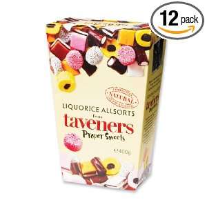 Taveners Licorice Allsorts, 14.1 Ounce Box (Pack of 6)  