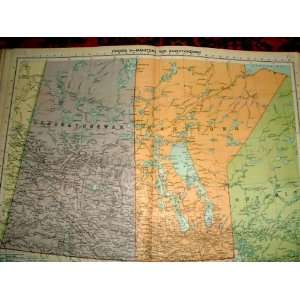    Canada Manitoba Saskatchewan Ontario Old Maps 1931