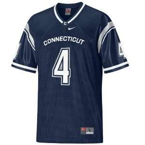 Nike Connecticut Huskies (UConn) #4 Youth Navy Blue Replica Football 