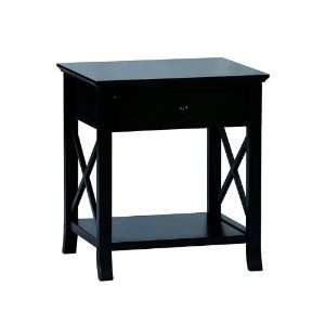  Linon Warwick End Table   Antique Black