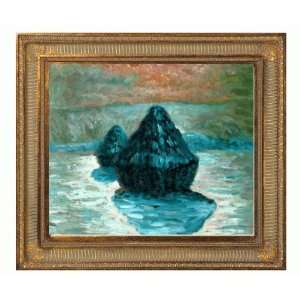 Reproduction Oil Painting   Monet Paintings Grain Stack, Snow Effect 