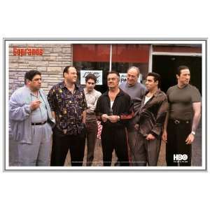  The Sopranos Group Cast Framed Poster   Quality Silver 
