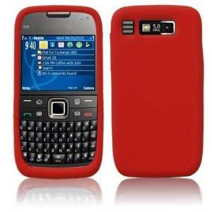  Red Soft Silicone Case for Nokia E73 