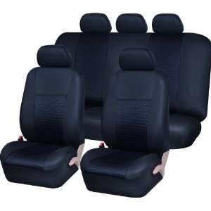  UAA SC 103BK Black Airbag Ready Universal Car Seat Cover 