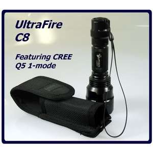 UltraFire C8 Q5 CREE LED 1 mode Flashlight with holster  