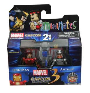 Marvel Vs. Capcom 3 MiniMates Series 1 Iron Man & Arthur 2 pack MINT 