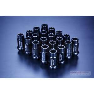   50mm Lug Wheel Nuts 20 Pcs Set M12x1.5mm Black Color Automotive