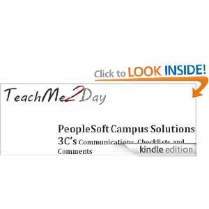  , Comments and Checklists (PeopleSoft Campus Solutions Suite 9.0