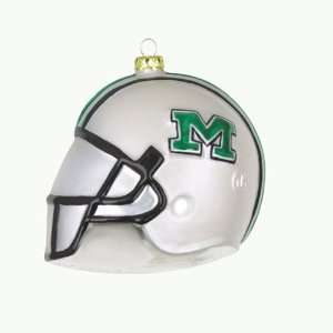 BSS   Marshall Thundering Herd NCAA Glass Football Helmet Ornament (3 