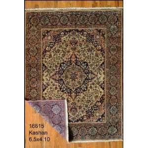 4x6 Hand Knotted Kashan Persian Rug   410x65 