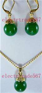 10mm Charming turquoise pendant earrings set  