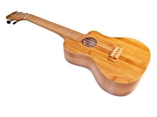   Concert Cutaway Solid Bamboo Ukulele with Deluxe Padded Gig Bag  