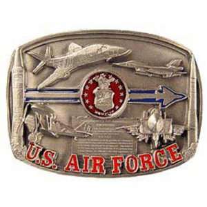  U.S. Air Force Belt Buckle Enamel Blue & Red Patio, Lawn 