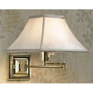 Silver / taupe Kingston Swing arm Pin up Lamp, SILVER/TAUPE, POLISHED 