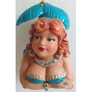  December Diamonds Luscious Lucy Mermaid Ornament is Buxom 