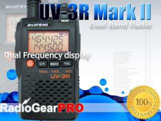 BaoFeng UV 3R Mark II UHF/VHF & Two Freq. display, Watch dual band 