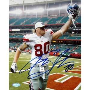  Jeremy Shockey New York Giants   Holding Up Helmet 