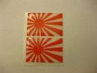 JAPAN RISING SUN FLAG DECALS 3D DOME RESIN