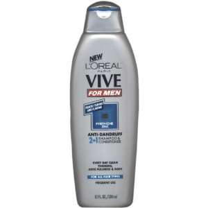 Oreal Vive for Men Anti Dandruff 2 in 1 Shampoo & Conditioner, 13 FL 