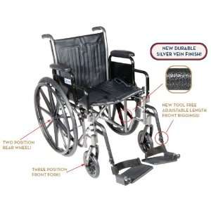   Dual Axle Wheelchair w/ Detachable Desk Arm, Swing Away Footrests