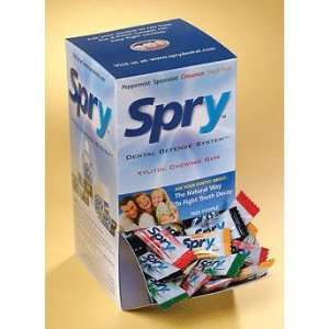 Spry Xylitol Gum   Box of 225 Individually Wrapped Two Piece Packs   4 