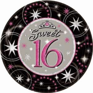 Sweet 16 Sparkle 7 Prismatic Dessert Plates (8 count)