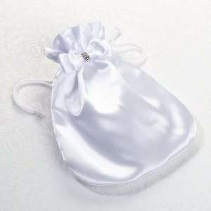  P410W   Satin Money Bag   White