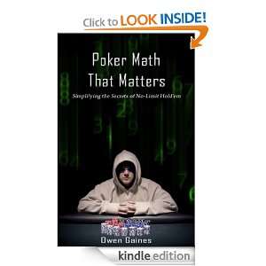 Poker Math That Matters   Simplifying the Secrets of No limit Holdem 
