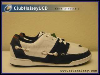 Lacoste Cabestan Twin Cup Boat Shoes White/Dark Blue Low sz 9~13 Brand 