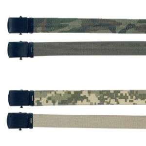 Reversible Military Web Belt With Buckle  