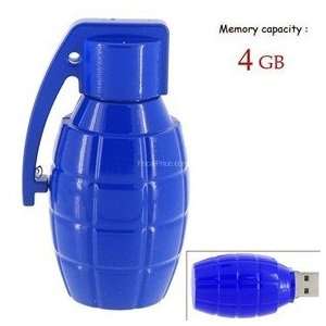  4GB Lovely Grenade Shape Flash Drive (Blue) Electronics