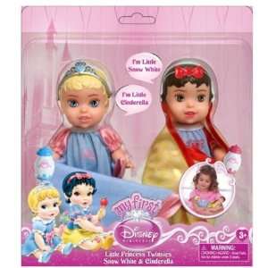  Disney Princess Twin Dolls with Blankets, Cinderella/Snow 