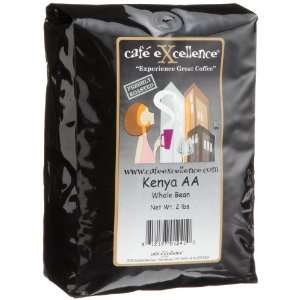Cafe Excellence Kenya AA Whole Bean Coffee, 2 Pound Package