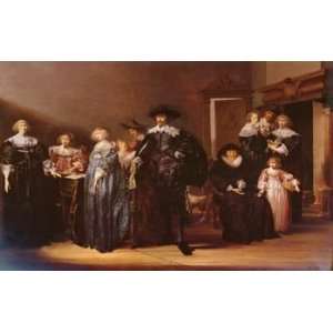   Pieter A Portrait Of The Family Twent 1633 Canvas