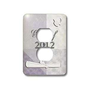   Cap and Diploma, Lavender   Light Switch Covers   2 plug outlet cover