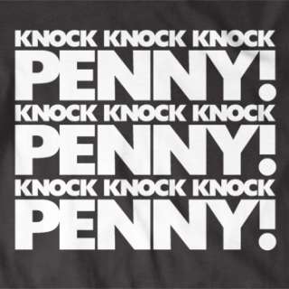 Knock Knock Penny t shirt sheldon Big Bang Theory  